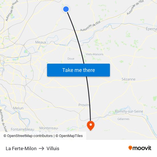 La Ferte-Milon to Villuis map