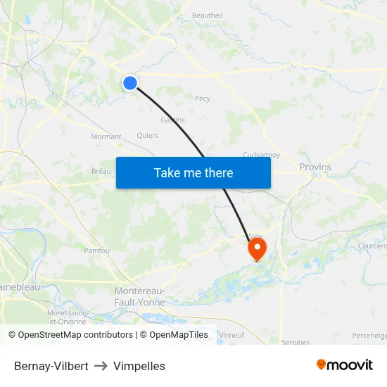 Bernay-Vilbert to Vimpelles map