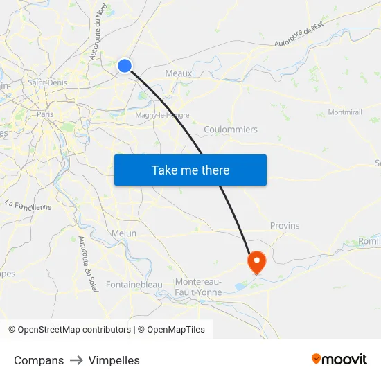 Compans to Vimpelles map