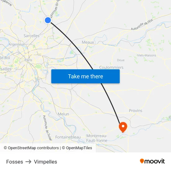 Fosses to Vimpelles map