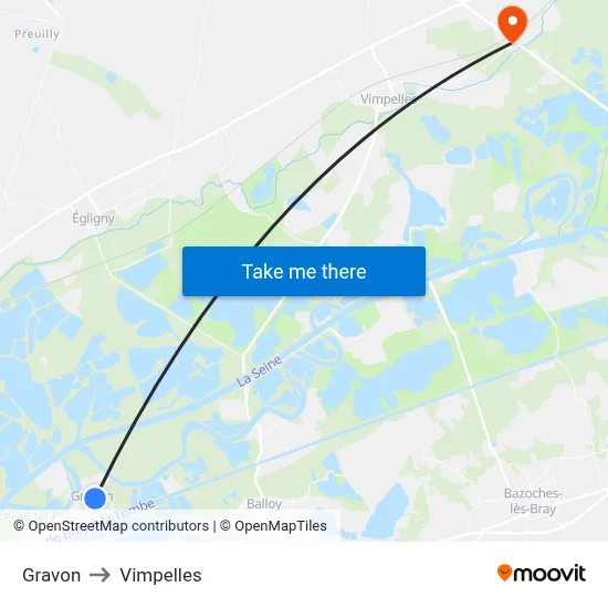 Gravon to Vimpelles map