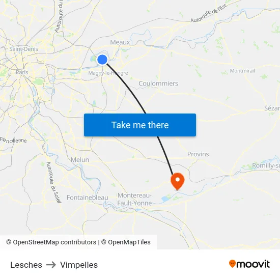 Lesches to Vimpelles map