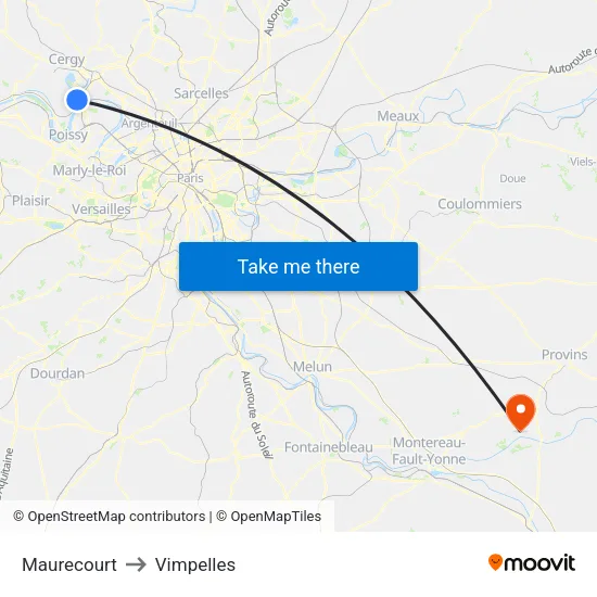 Maurecourt to Vimpelles map