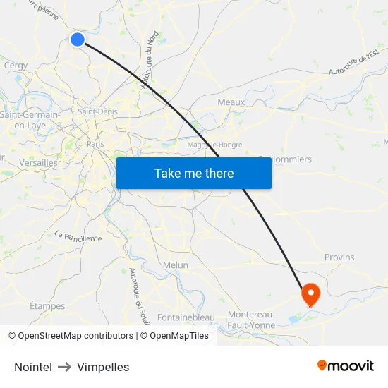 Nointel to Vimpelles map