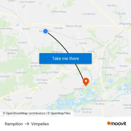 Rampillon to Vimpelles map