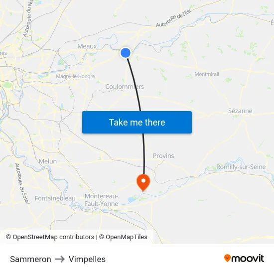 Sammeron to Vimpelles map