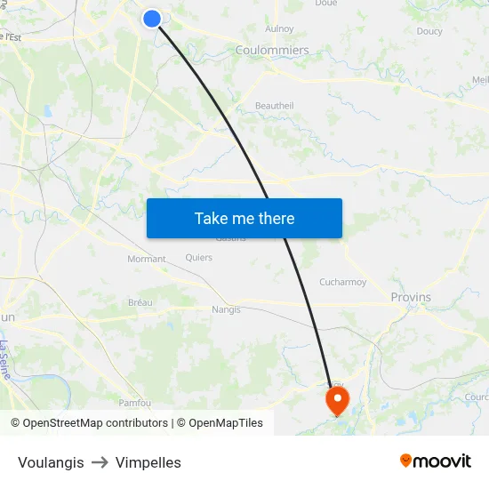 Voulangis to Vimpelles map