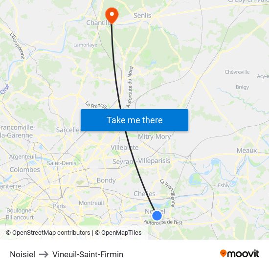 Noisiel to Vineuil-Saint-Firmin map