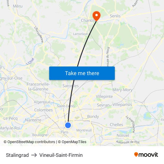 Stalingrad to Vineuil-Saint-Firmin map