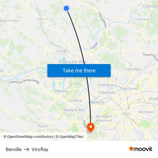 Berville to Viroflay map