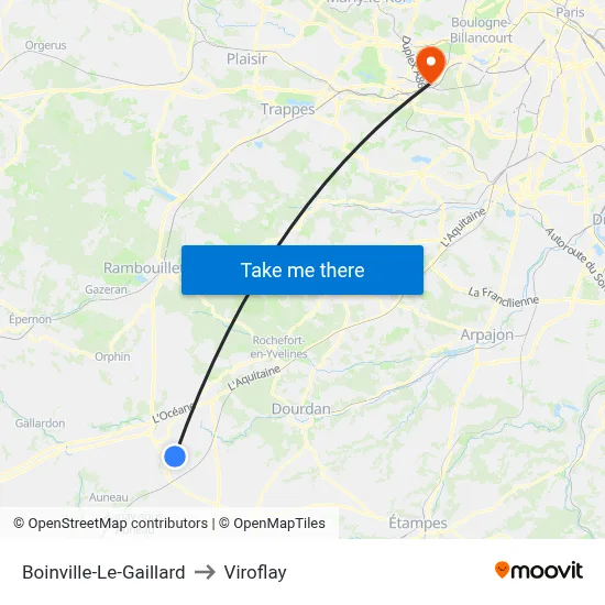 Boinville-Le-Gaillard to Viroflay map
