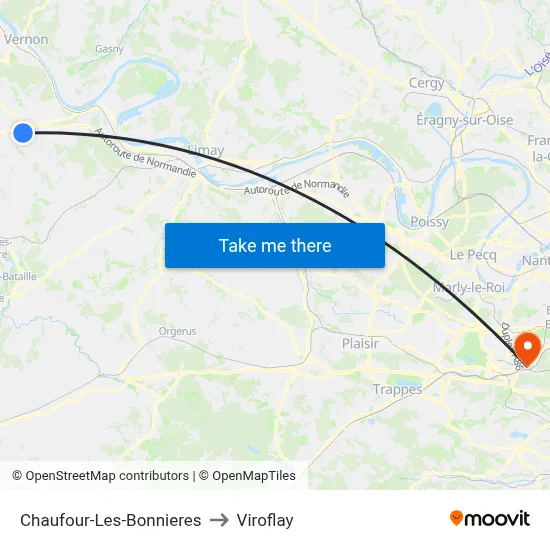 Chaufour-Les-Bonnieres to Viroflay map