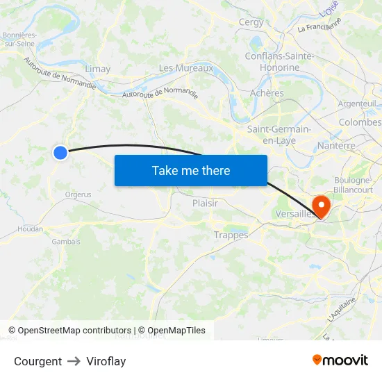 Courgent to Viroflay map