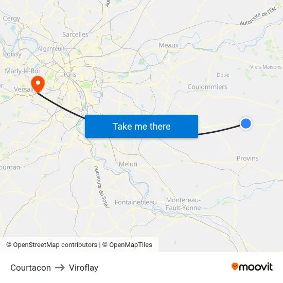 Courtacon to Viroflay map