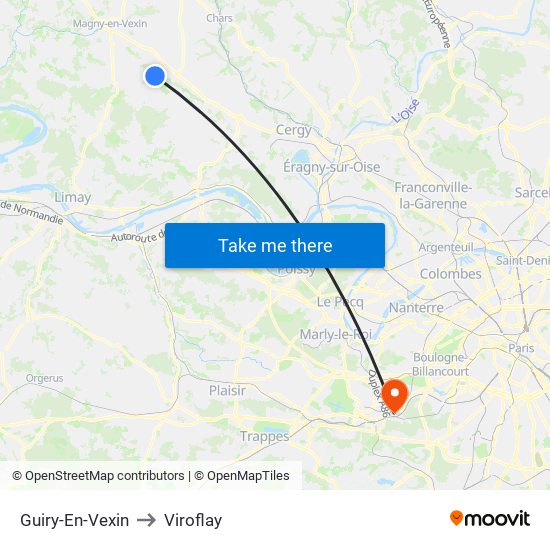 Guiry-En-Vexin to Viroflay map