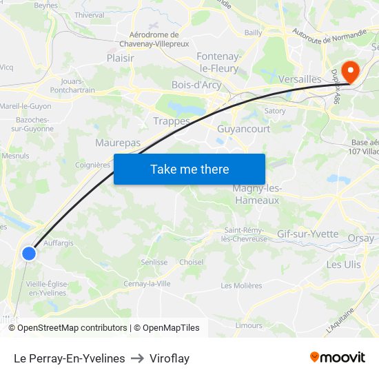 Le Perray-En-Yvelines to Viroflay map