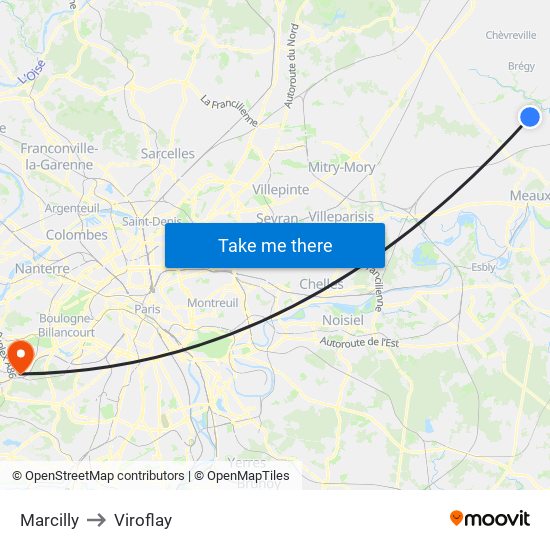 Marcilly to Viroflay map