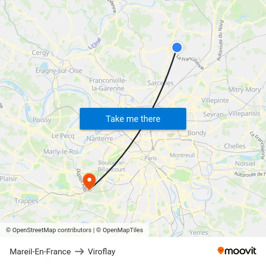 Mareil-En-France to Viroflay map