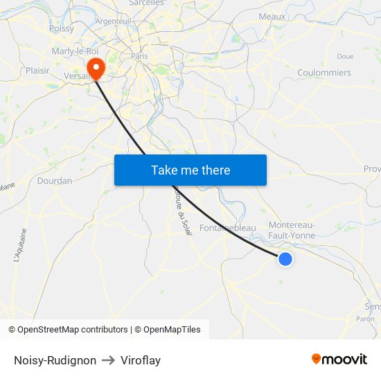 Noisy-Rudignon to Viroflay map