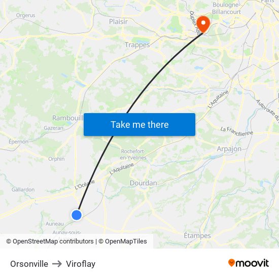 Orsonville to Viroflay map