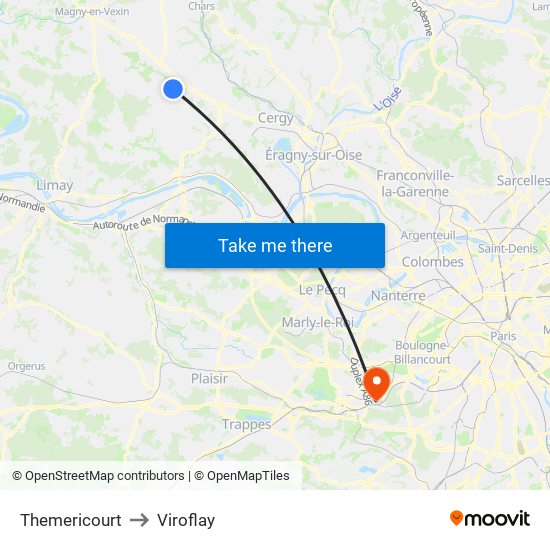 Themericourt to Viroflay map