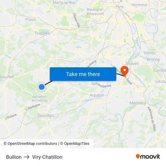 Bullion to Viry-Chatillon map