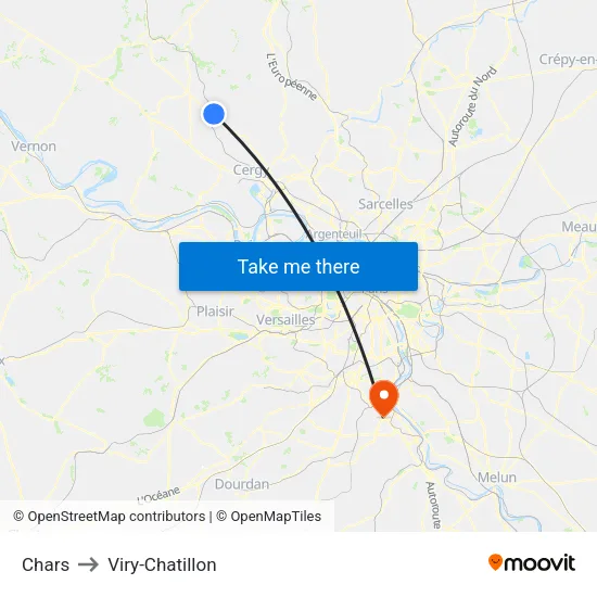 Chars to Viry-Chatillon map