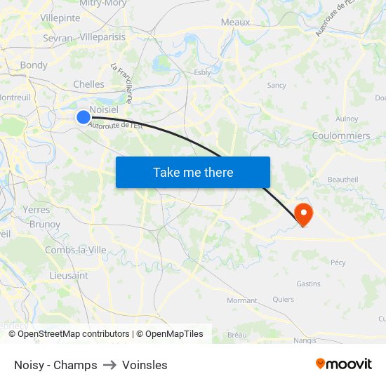 Noisy - Champs to Voinsles map
