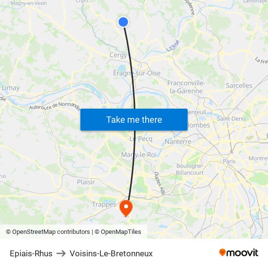 Epiais-Rhus to Voisins-Le-Bretonneux map