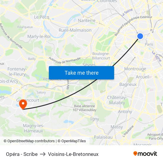 Opéra - Scribe to Voisins-Le-Bretonneux map