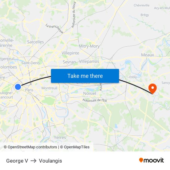 George V to Voulangis map