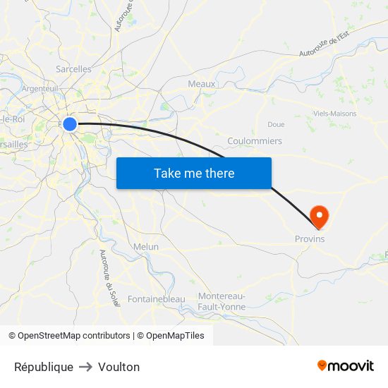 République to Voulton map