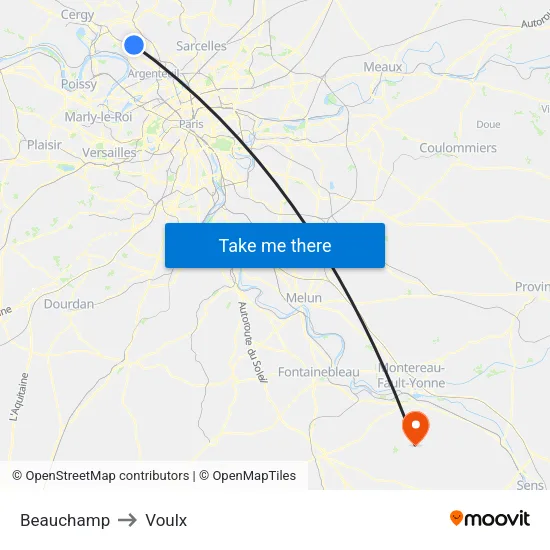 Beauchamp to Voulx map