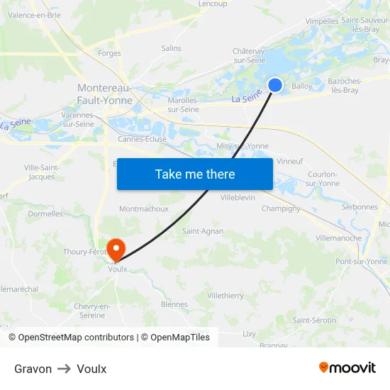 Gravon to Voulx map