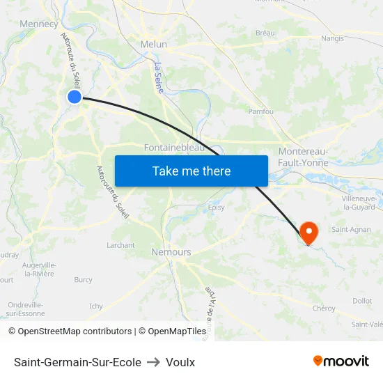 Saint-Germain-Sur-Ecole to Voulx map