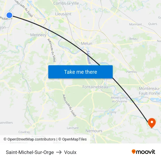 Saint-Michel-Sur-Orge to Voulx map