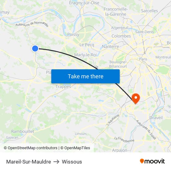 Mareil-Sur-Mauldre to Wissous map