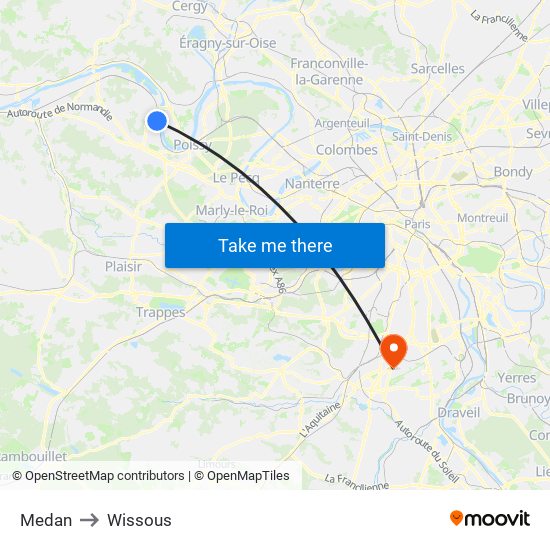Medan to Wissous map