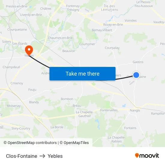 Clos-Fontaine to Yebles map