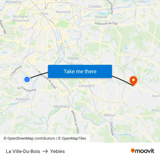 La Ville-Du-Bois to Yebles map