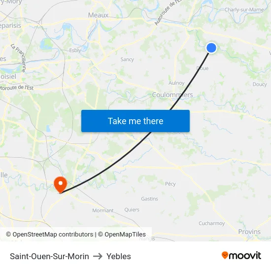 Saint-Ouen-Sur-Morin to Yebles map