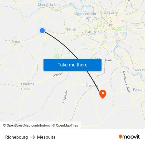 Richebourg to Mespuits map