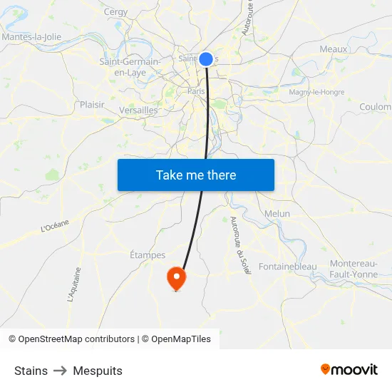Stains to Mespuits map