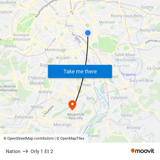 Nation to Orly 1 Et 2 map