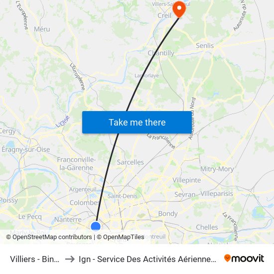 Villiers - Bineau to Ign - Service Des Activités Aériennes (Saa) map