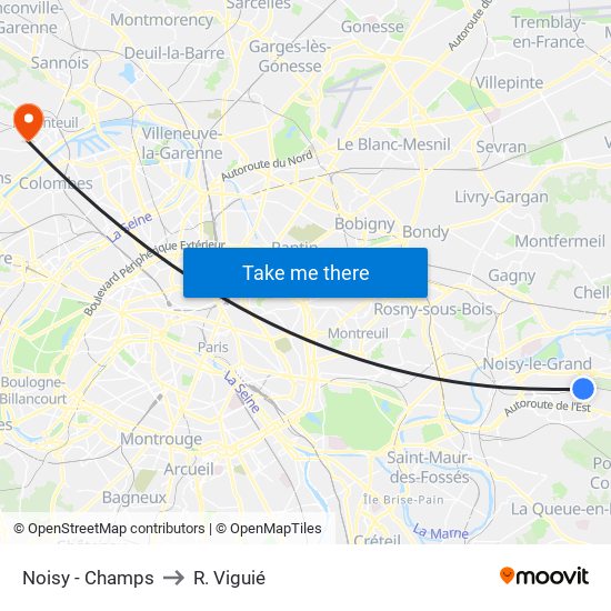 Noisy - Champs to R. Viguié map