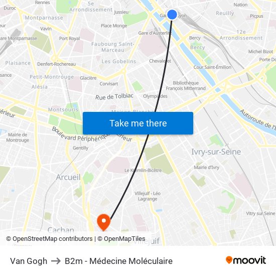 Van Gogh to B2m - Médecine Moléculaire map