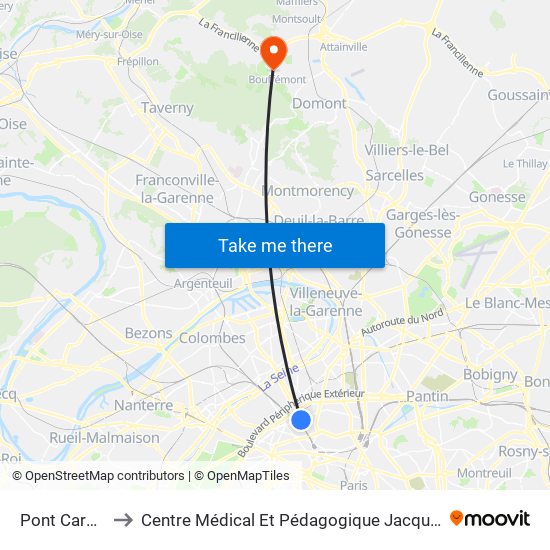 Pont Cardinet to Centre Médical Et Pédagogique Jacques Arnaud map