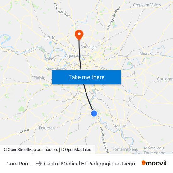 Gare Routière to Centre Médical Et Pédagogique Jacques Arnaud map