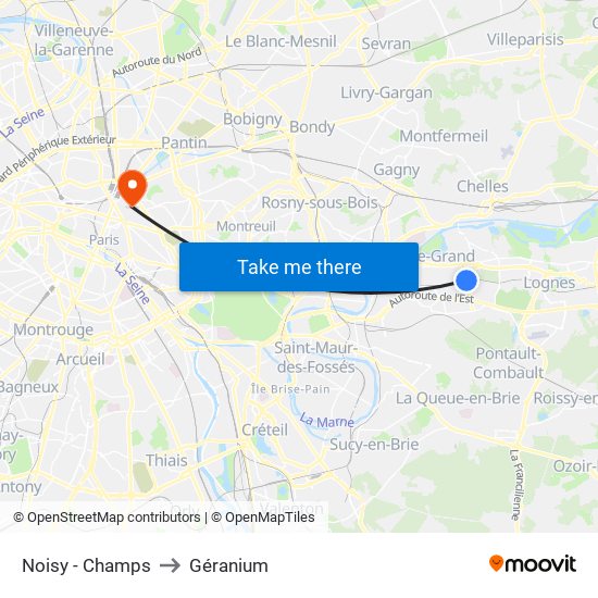 Noisy - Champs to Géranium map